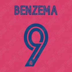 Benzema 9 (Official Real Madrid FC 20/21 Away Cup Name and Numbering)